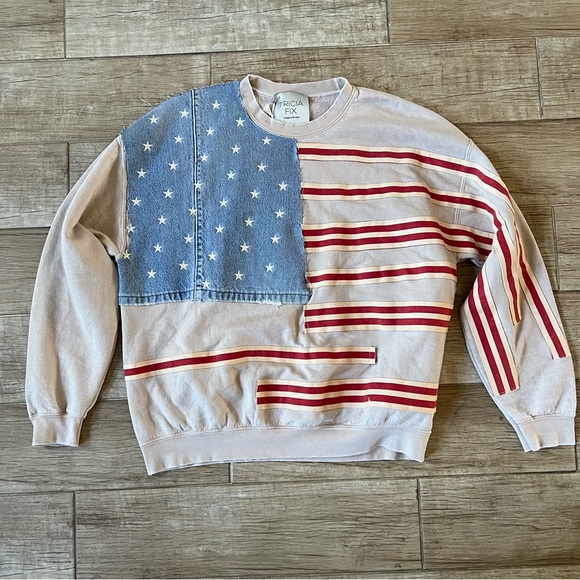 Tricia fix American flag sweatshirt - Picture 2 of 4